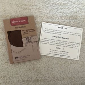 NEW leather brown front pocket men’s wallet